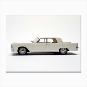 Toy Car 64 Lincoln Continental White Canvas Print