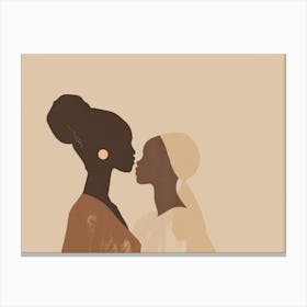 Two Women Kissing 6 Canvas Print