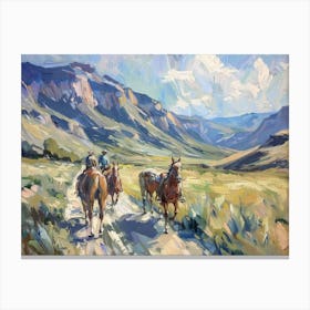 Cowboy In Montana 1 Canvas Print