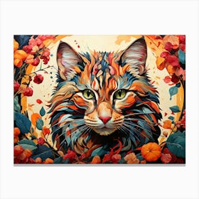 Autumn Cat Canvas Print