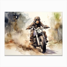 Motorbike Monkey Canvas Print