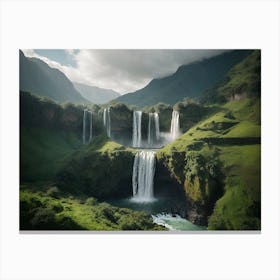 Valley of Waterfalls Canvas Print