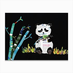 Bon Appétit! Collage Panda by Paoling Rees Canvas Print