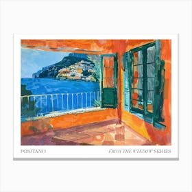 Positano From The Window Series Poster Painting 2 Canvas Print