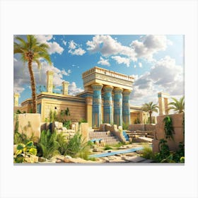 Egyptian Temple 10 Canvas Print