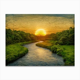 Sunset River 1 Canvas Print