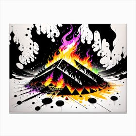 Pyramid Of Fire Canvas Print