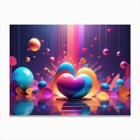 Colorful Heart Creative 6 Canvas Print