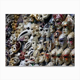 Venetian Mask Masks Many Carnival Venice Italian Italy Milan Venice Florence Rome Naples Toscana photo photography art travel Canvas Print