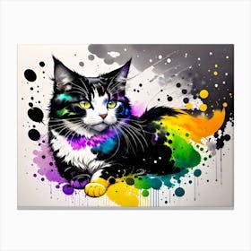Rainbow Cat 3 Canvas Print