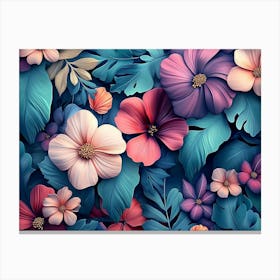 Flowers Wallpaper 14 Canvas Print