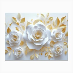 Paper Roses 3 Canvas Print