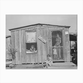Home And Family Of Oil Field Roustabout, Oklahoma City, Oklahoma,During Periods Of Unemployment The Woman Canvas Print