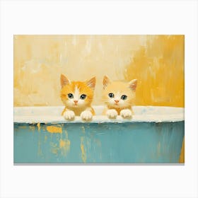 Bathroom Cats 9 Canvas Print