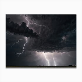 Lightning In The Sky 19 Canvas Print