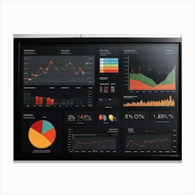 Corporate Dashboard Revealing Financial Performance Analysis Pie Charts Displaying Revenue Sources (1) Canvas Print