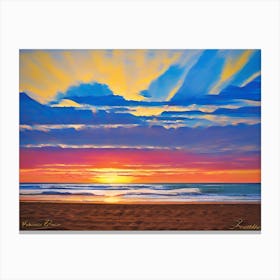 Sunset On The Beach 618 Canvas Print