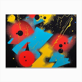 Yellow Pulse Modern Abstract  Canvas Print