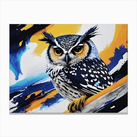 Aesthetic Owl Painting Canvas Print
