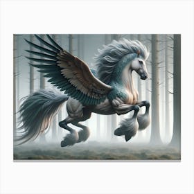 Ethereal Mystical Horse Bird Canvas Print