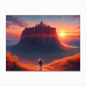 Sunset In The Mountains Canvas Print