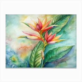 8 Heliconia Rostrata With Cascading Blooms (1) Canvas Print