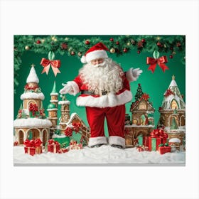 A Vividly Fluffy Red Santa Hat Brimming With Soft White Faux Fur Domes The Top In A Merry Celeb (1) Canvas Print