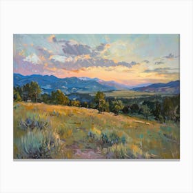Western Sunset Landscapes Colorado 1 Canvas Print