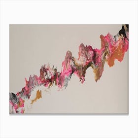 Fluid art pink Canvas Print