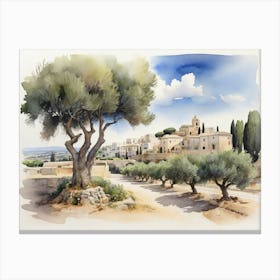 Puglia, Italy with olive trees 1 Canvas Print