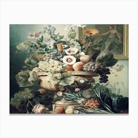 Vase Of Fruits Canvas Print