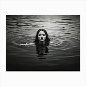 Woman In The Water Canvas Print