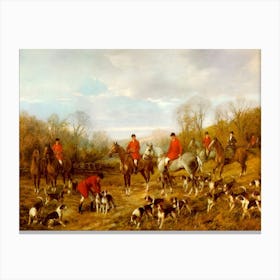 Hounds In The Field Canvas Print