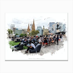 Federation Square, Melbourne, Victoria Canvas Print