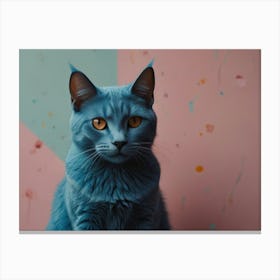 Blue Cat 2 Canvas Print