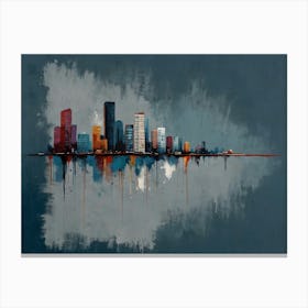 Cityscape - Miami Hamptons style Canvas Print