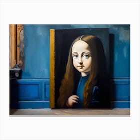 Little Girl With Long Hair Canvas Print