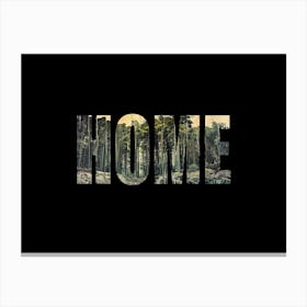Home Poster Vintage Forest Photo Collage 6 Canvas Print