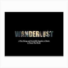 Wanderlust Poster Retro Woods Illustration 4 Canvas Print