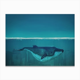 Whale In The Underworld Canvas Print