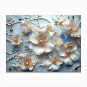 Flowers Wallpaper 8 Canvas Print