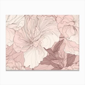 Pink Floral Pattern Canvas Print