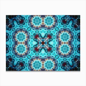 Blue Abstract Pattern From Spots 7 Canvas Print
