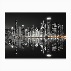 White Modern City 4 Canvas Print