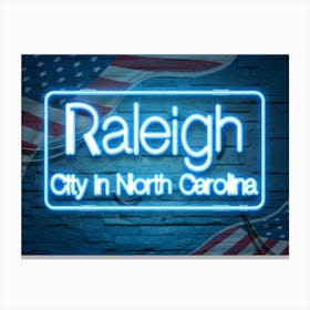 Raleigh City In North Carolina Canvas Print