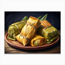 Traditional Latin American Food Tamales Canvas Print