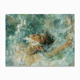 Swimming Woman 1 Canvas Print