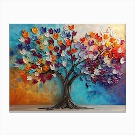 3d Abstract Tree Colorful Leaves 1 Toile