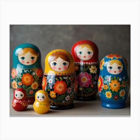 Russian Nesting Dolls Canvas Print