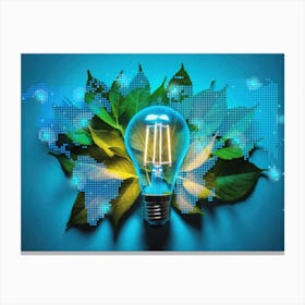 Sustainability environment light bulb Canvas Print
